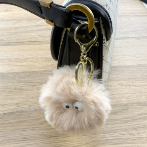 Colorful Coal Ball Elf Keychain Creative Earphone Book Bag Cartoon Doll Hanging Decoration Kindergarten Student Teacher Festival Reward Gift