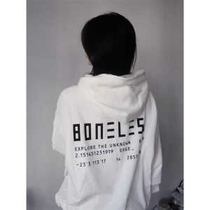 Oversize Long Sleeve Letter Sweatshirt Womens Autumn 2024 New Style Casual Hoodie Couples Comfortable Loose Fit Streetwear
