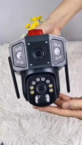 V380 PRO 4G/WIFI Camera 12MP 10Xoptical zoom 6K 18LED  กล้องวงจรปิดใส่ซิม/ ไวไฟ โซลาร์เซลล์ ความละเอียด12ล้านพิกเซล กล้อง2เลนส์3จอ  ทนแดดทนฝน ตรวจจับเคลื่อนไหว