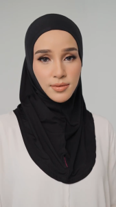 INNER NINJA COTTON JERSEY hijab black and white fit for daily wear