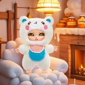 15cm Animal Series Plush Toy Brightly Colored Little Bear Little Rabbit and Little Cat Vinyl Doll Kids Toys Boys Birthday Gift