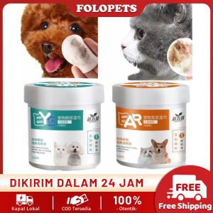 FOLOPETS Tisu Telinga Mata Hewan Peliharaan Penghilang Kotoran Telinga Noda Air Mata 200 Buah