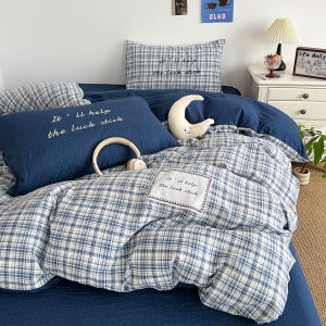 ZHIDING | Student Dorm Vintage Washed Cotton Bedding 4-Piece Set