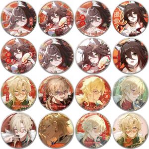 58mm Game Honkai:Star Rail Tingyun Aventurine Cosplay COSTUME Badge Pin SPTE Tinplate Brooch Prop Xmas Gift