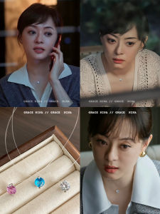 Shen Nis Mermaid Tear Necklace Womens Fashion Jewelry Flash Diamond Fish Line Choker Alloy Embedded Artificial Gem Half Gem