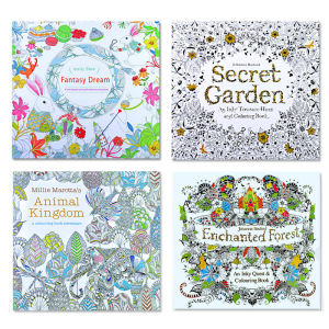 Small Secret Garden Coloring Book Decompression Hand-painted Coloring Painting Coloring Book 秘密花园填色本