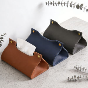 PU Leather Tissue Box Holder Minimalist Desktop Napkin Storage BoxStylish Decoration Paper Organizer for Living Room Daily Use