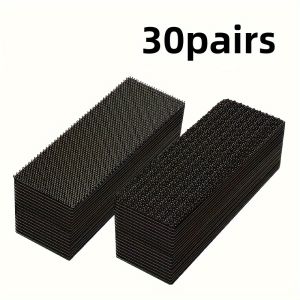 30 Pairs (60 Pieces) of Double-Sided Tape Strips Anti Slip Design Suitable for Carpets and Home Floors Leaving No Residue