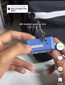 Gantungan Kunci Rekam Suara Radio Mini Mainan Jadul Radio Perekam Mini