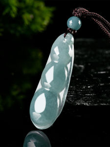 Natural Genuine Goods a Goods Blue Water Jade Three Yuan Fu Dou Jade Pendant Pendant for Friends with Certificate Gift Box