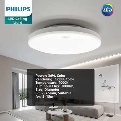 Philips | Philips Ultra-Thin Ultra-Bright Three-Proof Ceiling Light LED round Lighting for Corridor Bedroom Bathroom Balcony Entrance