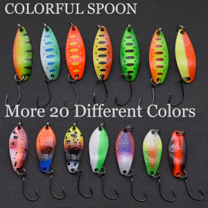 MrLurion 2.5g 3.5g 4g box package Colorful fishing spoon lure bait trout pike bass metal bait Jigging Lure Jig Saltwater lure