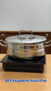 Korkmaz Astra2 18/10 Stainless Steel Cooking Pot with Lid Induction Compatible