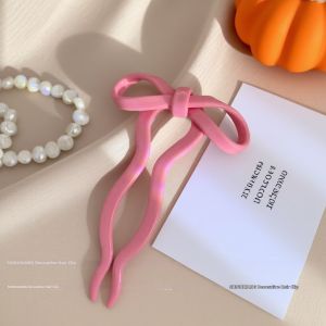 Autumn Winter Bow U-shaped Hairpin Hair Accessory