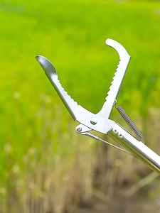 【HOT】 150cm Stainless Steel Snake Tongs Reptile Grabber Catcher Wide Jaw Snake Control Pliers Tool
