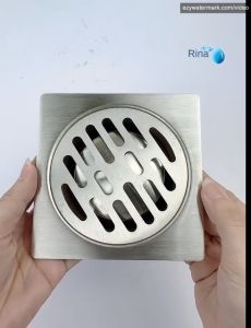 Phễu thoát sàn chống hôi Hố Ga Chắn Rác Inox 201 đánh màu mờ Rina LR02 Phễu Thoát Nước Chống Mùi Inox Cao Cấp chống gỉ sắt
