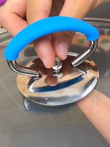 Tay cầm nắp nồi đa năng có vít tay cầm silicon bằng thép không gỉ chịu nhiệt chống bỏng chống trượt-HAUSE