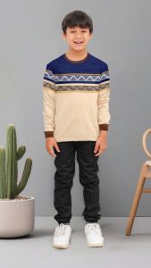 ORKIDS Kaos Panjang Anak Laki Laki Atasan Anak  ETHRO