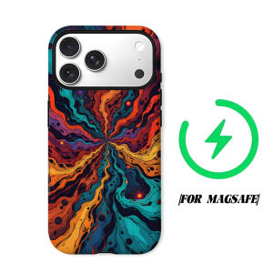 Cosmic Color Flow Phone Case for iPhone 18 17 16 15 14 13 12 11 Air Pro Max Plus Double-layer Cover