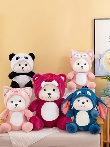 Bear Plushie Cute Bear Plush Toy Doll Cat Pillow Birthday Gift Bear Doll