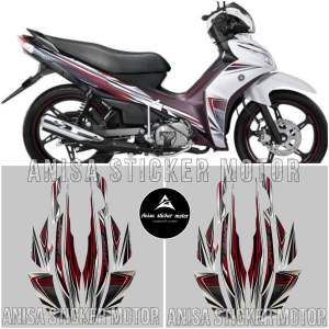 STIKER STRIPING LIS LES BODY YAMAHA JUPITER Z1 2012 MERAH PUTIH