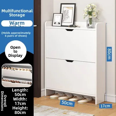 Ultra-thin Slim Large Capacity Flip-flop Shoe Rack 17cm