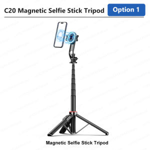 TOKQI | TOKQI Magnetic Selfie Stick Tripod Phone Mount 360° Rotation With Bluetooth Remote Adjustable Cellphone Stand for Live Streaming