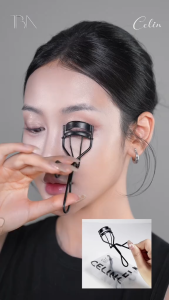 Kẹp bấm mi góc rộng mi cong vút kèm đệm thay thế Celin Eyelash Curler