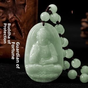 Natural Jade Buddha Pendant Men Women Necklace Traditional Style Zodiac Animal Design Couple Jewelry ly Released Item