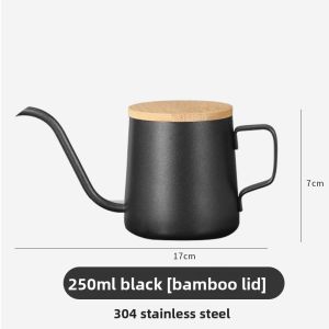 MONGDIO | Hand Pour Coffee Pot with Ear Hanger Japanese Style Narrow Mouth Home Use Small Long Spout Stainless Steel Brewing Pot
