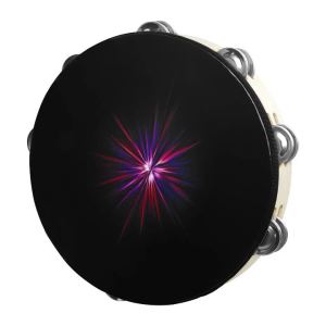 IRIN | 10 Inch Đôi Hàng Kim Loại Jingle Tambourine Đen Chuông Tay Đôi Trống Orff Bộ Gõ Nhạc Cụ Cho Trẻ Em Quà Tặng Giáo Dục