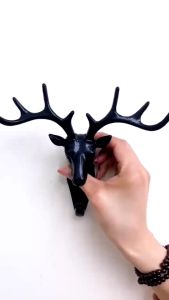 Móc Khóa Dán Tường Hình Hươu Móc Treo Đồ Dùng