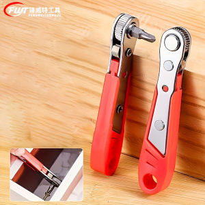 Steel Screwdriver with Ratchet Forward/Reverse Right Angle Tool for Narrow Spaces Motorcycle and Car Repair Kit