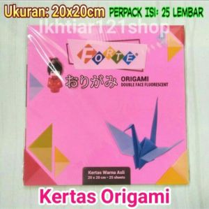 BISA COD Kertas Lipat (origami)Forte 20x20 Cm 5 pack per pak isi -25 lbr