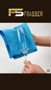 Frasser Kain Lap Microfiber Abu Kain Lap Dapur Ajaib Meja Bebas Minyak Hand Towel KNL 03