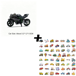MAKEDA | 1:64 H2R Miniature Model Motorcycle Toys Alloy Diecast Wheels Can Slide Exquisite Body Collection Motorbike Ornaments for Friend