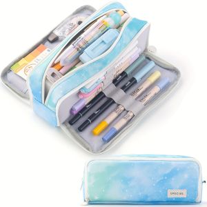 Large Capacity Pencil Case Stationery School Supplies Pencil Cases Pouch Office Desk Storage Bag Students Kids Pen Case Bags Box