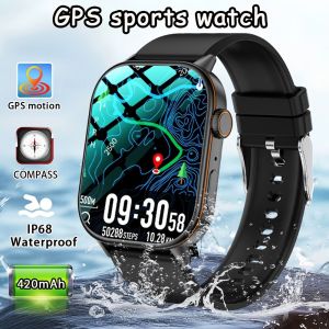 2025 Premium GPS Smartwatch for Men & Women - 2.01" HD AMOLED Touch Screen Built-in Compass 5ATM Waterproof Bluetooth Calling 150+ Sports Modes HR & Sleep Tracking - Best Fitness Gift for Students/Birthday