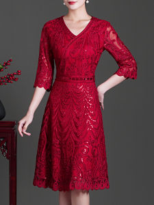 Wedding Mom Dress Wedding Dress Plus Size Classy Mothers Wedding Dress Costume Young Noble Dress Autumn Dress