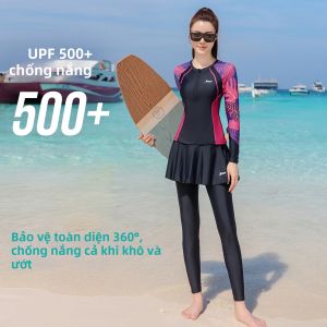 XTEP | Bộ Đồ Bơi Dài Tay Kín đáo Gọn Gàng Che Bụng