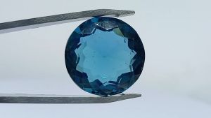 Natural Madagascar Blue Color Grandierite 17.05 Cts.Round Cut Eye Clean Loose Gemstone