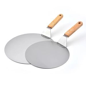 10-inch 12-inch stainless steel pizza transfer household round bottom transfer shovel baking tool convenient cake shovel