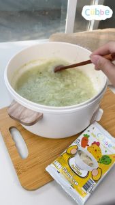ข้าวตุ๋นคิ้วบ์ รสแซลมอน Cubbe Baby Porridge-สำหรับเด็ก 6 เดือน อย. ฮาลาล เพื่อการเสริมความชุ่มชื้น ขนาด 70 g