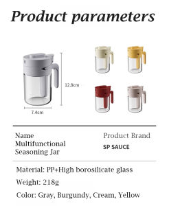 Glass Spice Seasoning Jars Kitchen Sealed Insect Proof Condiment Container Salt Pepper Storage Bottle 调味瓶 调味盒