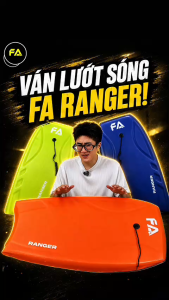 Ván Lướt Sóng Bodyboard FA RANGER 42.5 Inch - Lõi EPS Siêu Nhẹ Mặt Chống Trượt Kèm Dây Leash