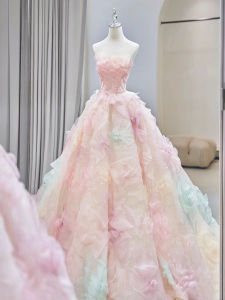 ชุดแต่งงานสไตล์ฝรั่งเศส ชุดเจ้าสาว ชุดราตรี แขนกุด กระโปรงทรงเอ ผ้าอ็อกฟอร์ด ชุดราตรี ชุดเจ้าสาว ชุดราตรี