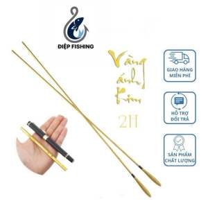 Cần tay Vàng Ánh Kim 2H chuyên gẩy rô diếc. Tặng ngọn phụ