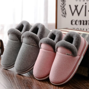 Dép Bông Chống Trượt Cho Nam 2025 Mùa Thu Đông Dép Bông Lót Lông Cừu Cỡ Lớn Cho Người Cao Tuổi Dép Bốt Cao Gót Cho Nam