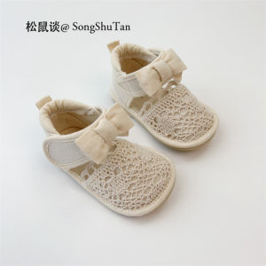 Summer Lightweight Canvas Shoes for Girls Butterfly Knot Slip-On Indoor Soft Bottom Low Cut Princess Style Childrens Footwear