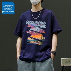Jeanswest | Breathable Loose Versatile Casual Simple Printed T-Shirt